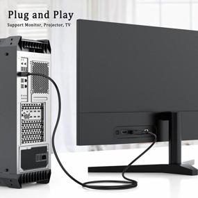 img 1 attached to 6-футовый переходной кабель UVOOI HDMI-VGA для компьютера, ноутбука, проектора, HDTV, Raspberry Pi, Roku - высококачественный видеокабель HDMI-VGA для совместимости с монитором