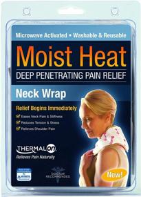 img 2 attached to Neck And Shoulder Heat Wrap - 21 Inch, Microwave Activated Moist Heat Therapy With Ties By Thermalon