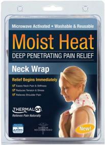 img 3 attached to Neck And Shoulder Heat Wrap - 21 Inch, Microwave Activated Moist Heat Therapy With Ties By Thermalon