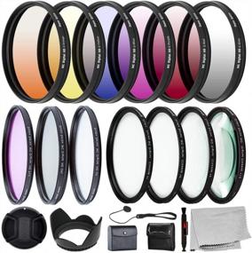 img 4 attached to Complete 52MM Lens Filter Kit With UV, CPL, FLD, Graduated Colors, And Macro Close-Up Filters For Improved Photography And Filmmaking