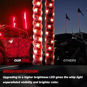 img 1 attached to OHMU 2Pcs 3FT Led Whips And 3Rd-Gen Rocks Lights Combo Bluetooth And Remote Control,Upgraded Higher Brightness 360° Spiral RGB Chasing Lighted Antenna Whips And Neon Pods
