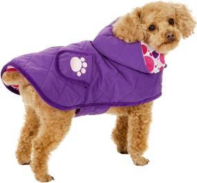 img 1 attached to 🐶 Stylish Quilted Paw Dog Blanket Coat - Small: Shop the Fashion Pet Purple Edition