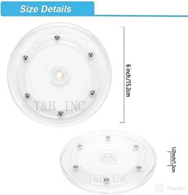 img 2 attached to 🔄 TamBee 6 inch Lazy Susan Turntable Organizer: A White Acrylic Solution for Spice Rack, Table, Cake, Kitchen Pantry Decorating