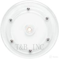 🔄 tambee 6 inch lazy susan turntable organizer: a white acrylic solution for spice rack, table, cake, kitchen pantry decorating logo