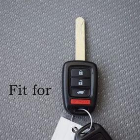 img 1 attached to 🔑 Enhance Honda Accord Sports LX Civic HR-V CR-V Remote with 2Pcs XUHANG Silicone Key Fob Skin Cover - Black