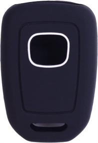 img 2 attached to 🔑 Enhance Honda Accord Sports LX Civic HR-V CR-V Remote with 2Pcs XUHANG Silicone Key Fob Skin Cover - Black