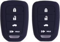 🔑 enhance honda accord sports lx civic hr-v cr-v remote with 2pcs xuhang silicone key fob skin cover - black логотип