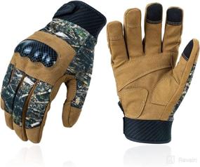 img 1 attached to Vgo Полнофункциональные перчатки с жесткими наколенниками на всю длину пальцев для охоты, мотоцикле, велосипеде и пеших прогулок - унисекс (SL9657)