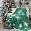 get cozy with dangtop's soft sherpa fleece blanket for christmas holidays and beyond! (red, 59x79 inch) logo