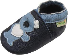 img 4 attached to 🌼 Adorable Sayoyo Flower Leather Moccasins for Boys' Shoes and Slippers in Various Sizes