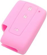 🔑 segaden silicone cover protector case skin sleeve for toyota 3 button smart remote key fob cv2414 - pink logo