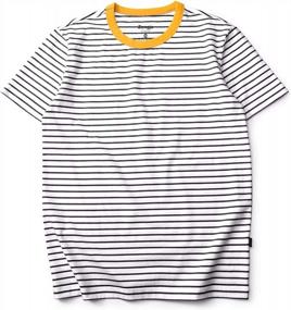 img 4 attached to Zengjo Mens Striped T Shirt Short/Long Sleeve Crewneck Tee