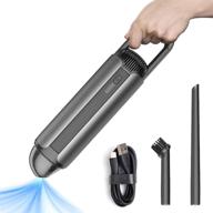 🔋 powerful cordless handheld vacuum cleaner - portable mini vacuum for home, pet hair, car interior, and more - rechargeable with 5200 pa suction - grey logo