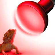 🦎 heat lamp bulbs for reptile tanks - briignite uva reptile light, red heat lamp bulb with e26 base (50w) - full spectrum heat light bulb perfect for turtle, lizard, and bearded dragon accessories - includes 1 pack logo