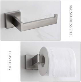 img 1 attached to Upgrade Your Bathroom With VELIMAX Premium SUS304 Stainless Steel Toilet Paper Holder - Wall Mounted And Stylishly Brushed For Easy Use