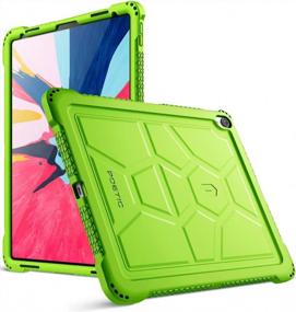 img 4 attached to Максимальная защита для iPad Pro 12,9 дюйма (2018) с силиконовым чехлом Poetic TurtleSkin Series зеленого цвета
