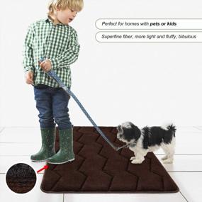 img 3 attached to Stay Clean And Stylish With Our Absorbent Indoor Doormat Front Door Rug - 20"X32", Non Slip And Washable Entrance Rug In Chocolate Color