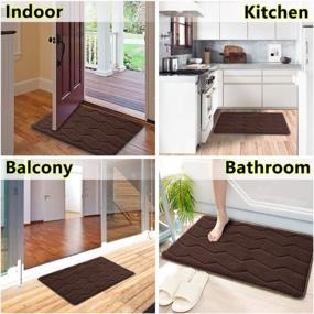 img 1 attached to Stay Clean And Stylish With Our Absorbent Indoor Doormat Front Door Rug - 20"X32", Non Slip And Washable Entrance Rug In Chocolate Color