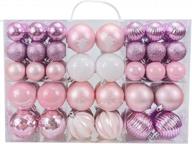 86 pcs pink christmas tree ball ornaments set - shatterproof decorations for trees, home party holiday garlands wreaths with hanging hooks included logo