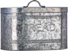 img 4 attached to 🍞 Amici Home Rustic Kitchen Bread Storage Bin - Galvanized Metal, 288 oz Capacity, Gray