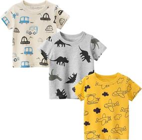 img 4 attached to DEEKEY Toddler Graphic T Shirts Dinosaur Boys' Clothing : Tops, Tees & Shirts