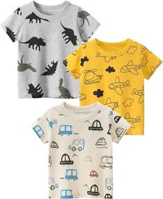 img 3 attached to DEEKEY Toddler Graphic T Shirts Dinosaur Boys' Clothing : Tops, Tees & Shirts