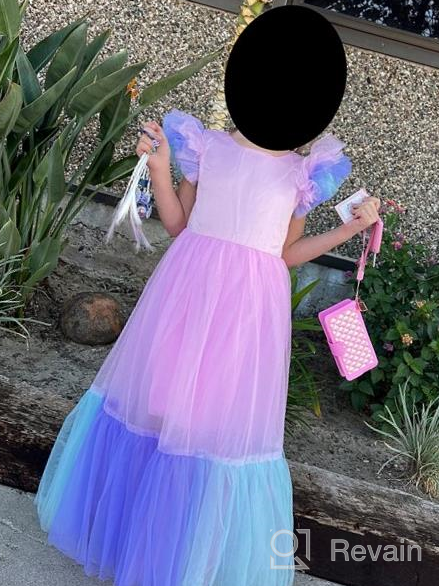 img 1 attached to Adaniwli Girls' Tulle Rainbow 🌈 Pageant Dress for Birthday and Christmas (1-10T) review by Jay Elgouhari