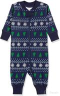 👪 hanna andersson girls' organic holiday family matching pajamas footless 1 piece - moon and back logo