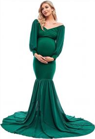 img 3 attached to Capture Your Beautiful Pregnancy Glow In ZIUMUDY'S Mermaid Maternity Gown For Photoshoots
