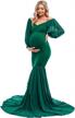 capture your beautiful pregnancy glow in ziumudy's mermaid maternity gown for photoshoots logo
