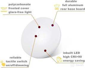 img 1 attached to 🚚 Versatile 12V Dimmable LED Puck Light for RVs, Trailers & Trucks - Surface Mount, 4.5 Inches, 4000K Neutral White