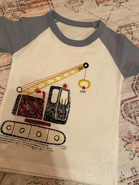 img 1 attached to 👕 TABNIX Excavator Crewneck T Shirts - Stylish Toddler Boys' Tops, Tees & Shirts review by Shaylon Bateson