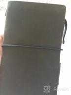 img 1 attached to Travel In Style: Refillable Leather Notebook Cover For Small Journals review by Sabryna Wickings
