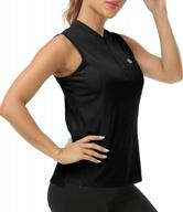 женская теннисная рубашка без рукавов - quick dry, защита от солнца upf 50+ и молния | футболки для гольфа для женщин спортивная одежда футболки логотип