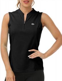 img 3 attached to Women'S Sleeveless Tennis Shirt - Quick Dry, UPF 50+ Sun Protection & Zipper | Golf Shirts For Women Sportswear T-Shirts