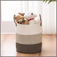 🧺 youdenova woven laundry hamper with handles: stylish and durable - perfect for blanket storage, bedroom, and more! логотип