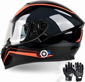 img 4 attached to FreedConn BM12 Bluetooth Motorcycle Helmet - Full Face DOT Certified Helmet With Integrated Intercom, Dual Visor, FM Radio, MP3, Voice Dial, And Pairing For 2-3 Riders - Multi-Color XXL Size