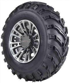 img 3 attached to UTV Wheel & Tire Kit: MASSFX MS ATV Tires (26X9-12 And 26X11-12) With QUAKE Gun Metal Rims (12X7 4/156) And Lug Nuts Included