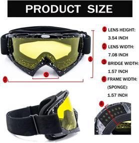 img 2 attached to Cynemo Anti-Wind Dust UV Dirtbike Mx ATV Scooter Off-Road Motocross Riding Goggles - Eyewear for Adult Youth
