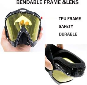 img 1 attached to Cynemo Anti-Wind Dust UV Dirtbike Mx ATV Scooter Off-Road Motocross Riding Goggles - Eyewear for Adult Youth