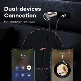 img 2 attached to 🚗 Car Bluetooth Adapter, Licheers Aux Input 3.5mm Bluetooth Adapter with TF Card Slot, Built-in Microphone for Handsfree Calls, Bluetooth Receiver for Car Audio Speaker and Home Audio