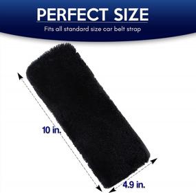 img 3 attached to Premium Faux Sheepskin Seat Belt Shoulder Pads - Comfortable 2-Pack For Adults And Kids - Classic Black - Zone Tech