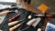 img 1 attached to Leather Sewing Tools SIMPZIA 25 Pieces Leather Tools Craft DIY Hand Stitching Kit With Groover Awl Waxed Thimble Thread For Sewing Leather, Canvas,Basic Tools For Beginner review by Lexi Hernandez
