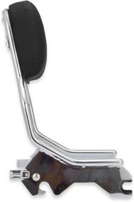 img 1 attached to 🏍️ Chrome Passenger Sissy Bar Backrest & Pad Standard Height for Harley Softail Fat Bob 114 FXFB FXFBS 2018-Up