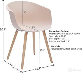 img 1 attached to Amazon Brand Modern Curved Back Plastic Furniture