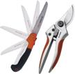 altuna bypass pruning shears and folding hand saw set - sharp 8.3" blade gardening scissors - 12.2'' japanese saw clippers for branch and tree trimming - garden hand tools for plants, flowers, hedges logo