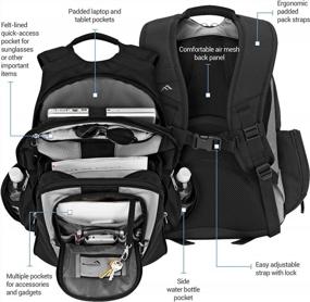 img 2 attached to Brenthaven Tred Expandable Urban Active Backpack For 15-Inch Chromebooks And Laptops - Titanium, Durable, Ergonomic Protection From Impact & Compression