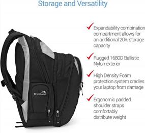 img 1 attached to Brenthaven Tred Expandable Urban Active Backpack For 15-Inch Chromebooks And Laptops - Titanium, Durable, Ergonomic Protection From Impact & Compression