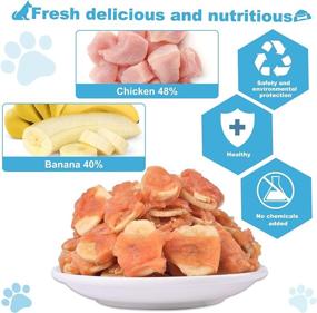 img 2 attached to Rawhide-Free Pawant Chicken Wrapped Banana Dog Chews For Training And Snacking, 0.5Lb Pack