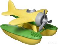 🌊 green toys seaplane: eco-friendly kids bath toy - pretend play, motor skills development, no harmful chemicals. made in usa from recycled plastic! logo